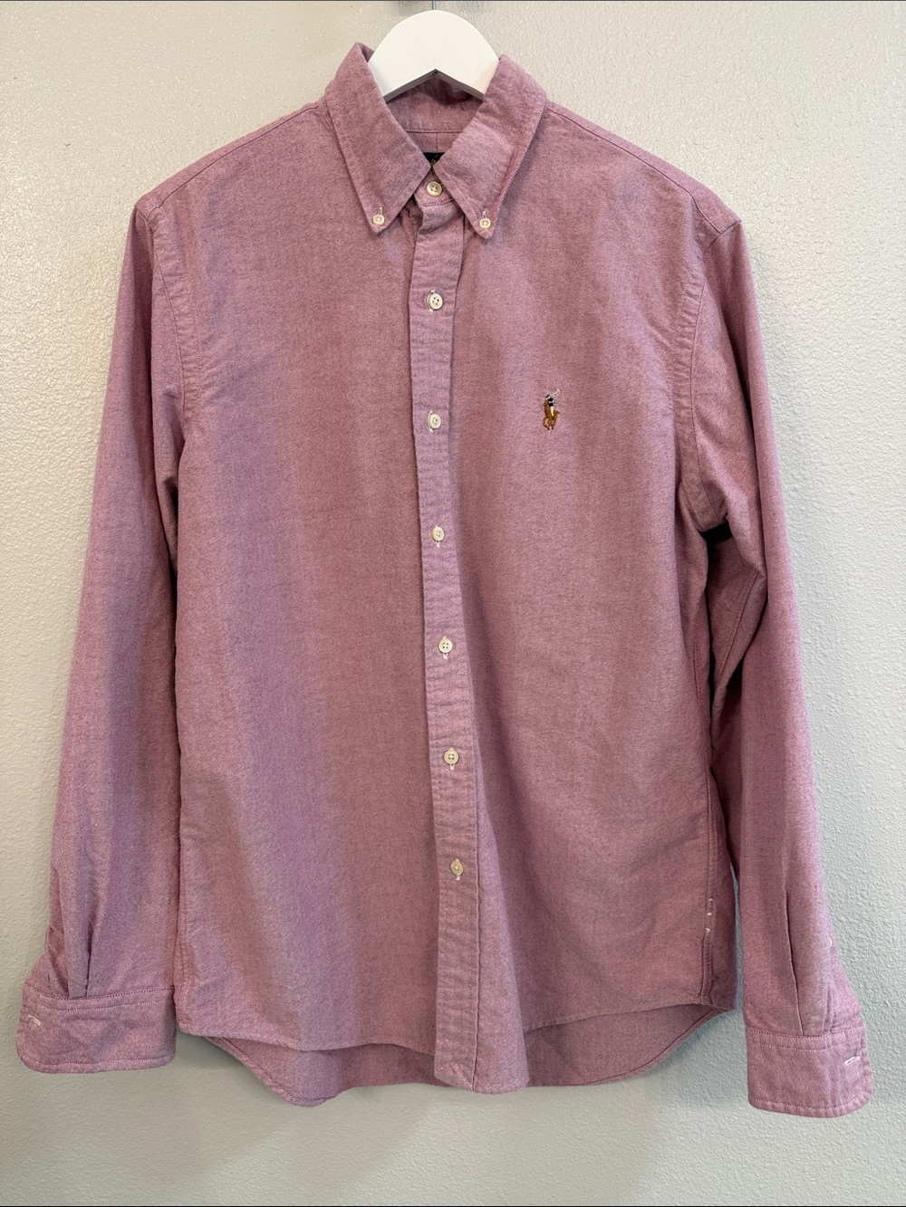 Polo Ralph Lauren Men's M Mauve Pink Classic Fit Oxford Button Down Shirt -MC245